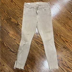 MOTHER the looker zip fray